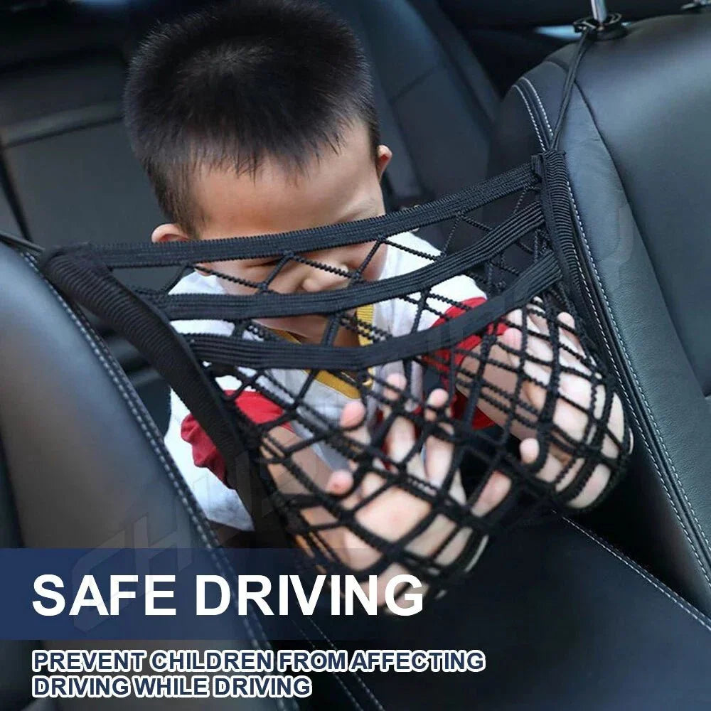 3 Layer Seat Storage Net & Barrier For Car Organizer