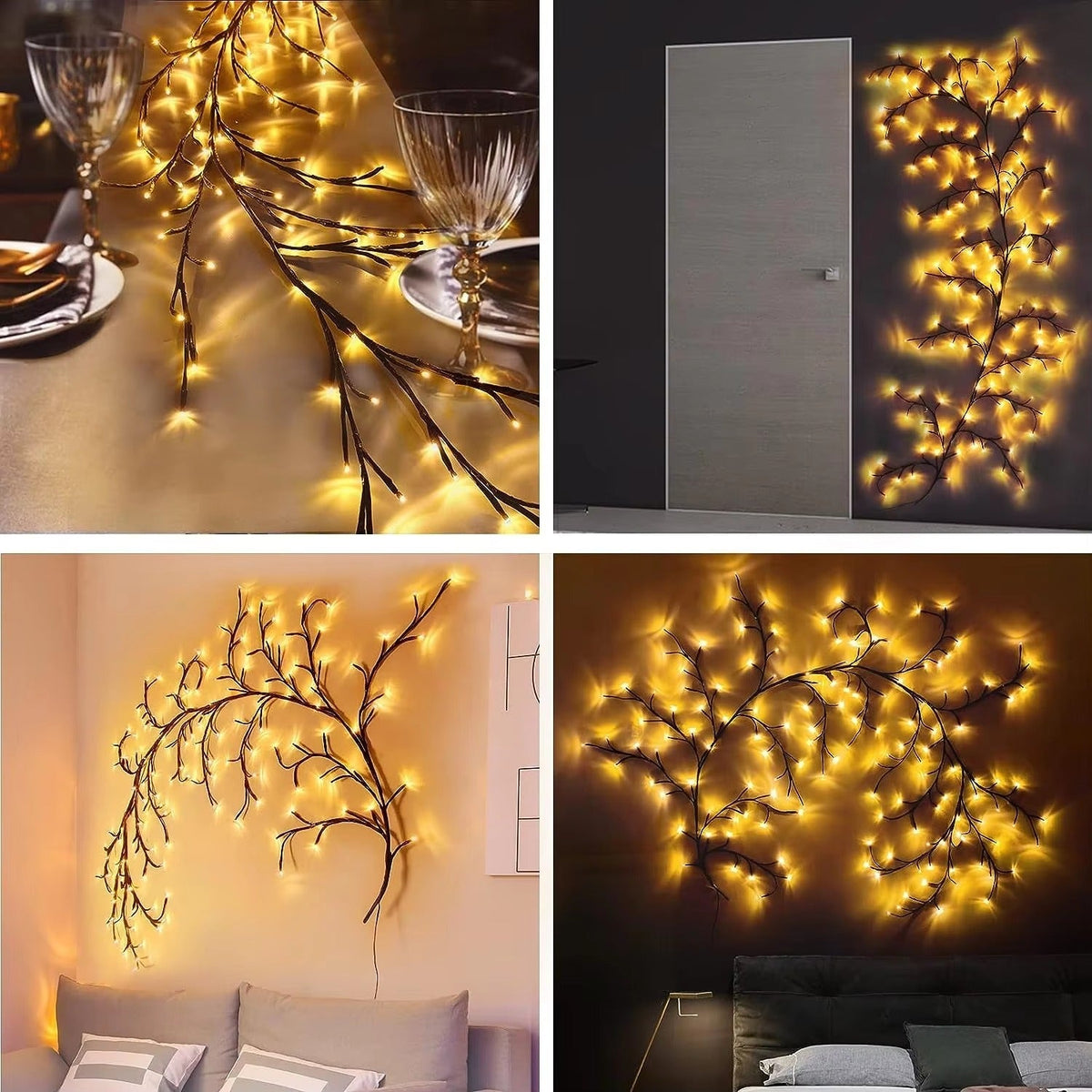 96 LED Large Size Warm White Tree Branch Smart LED with Remote