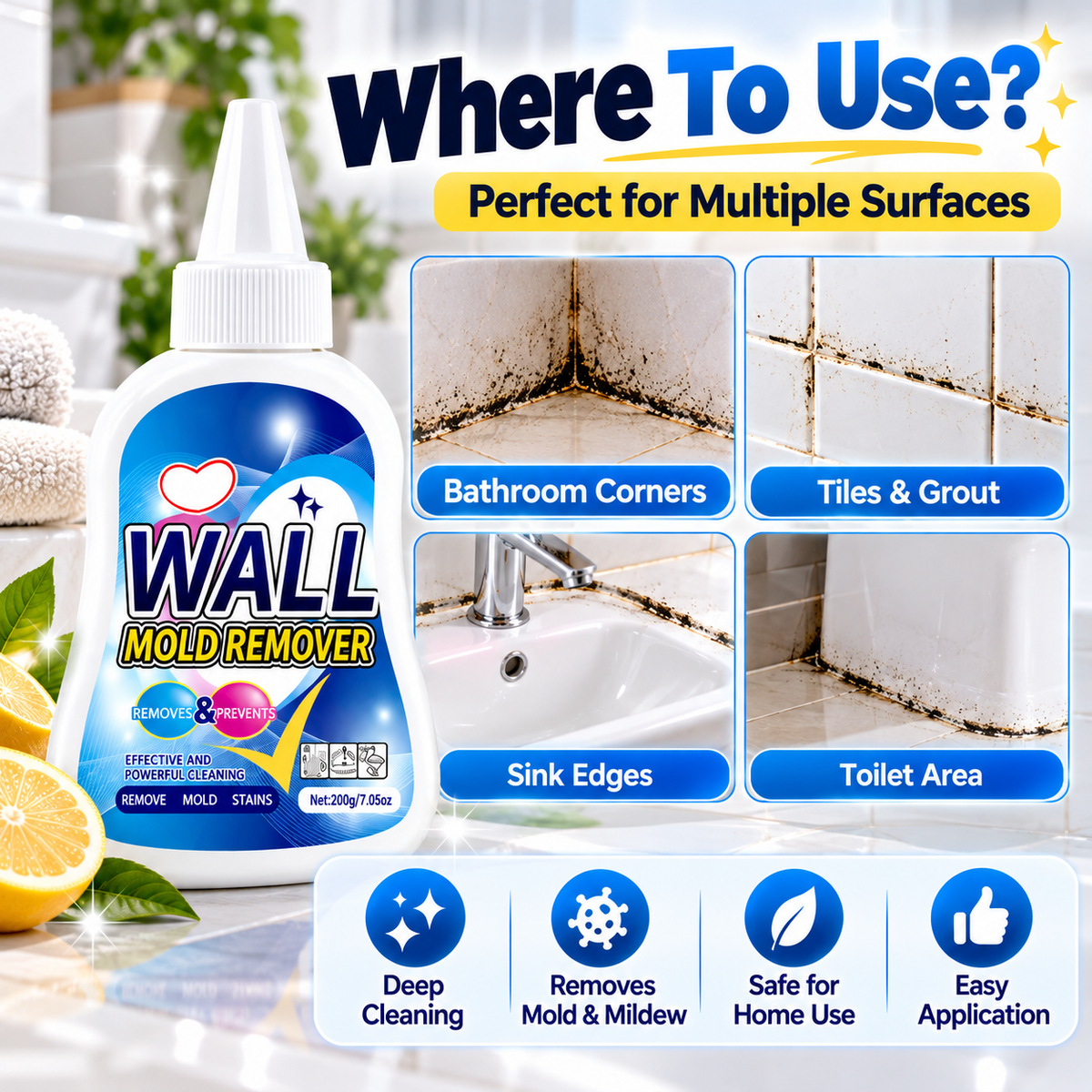 Mold & Mildew Remover™ – Deep Cleaning Gel