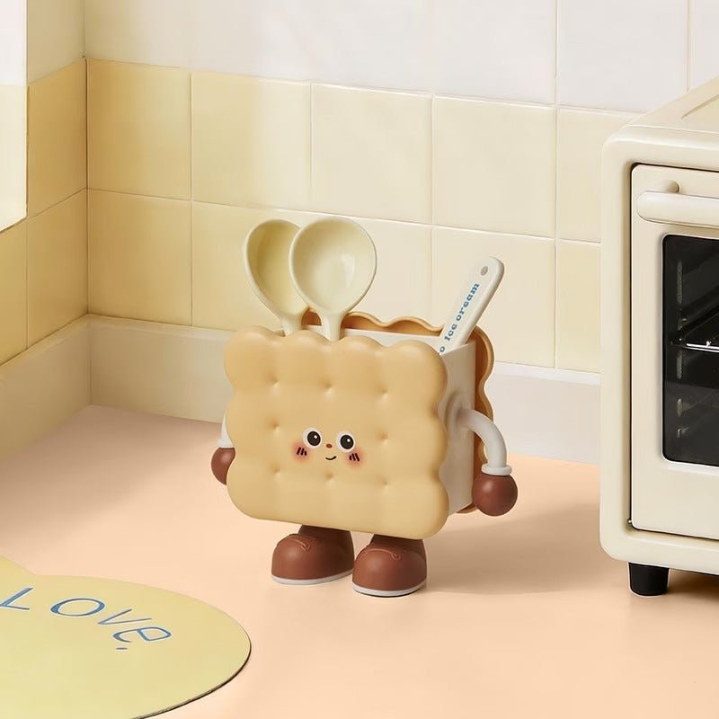 Cute Cartoon Desktop Stationery Organizer with Tissue Storage