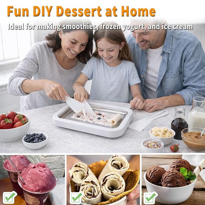 Instant Homemade Rolled Ice Cream Maker ❄