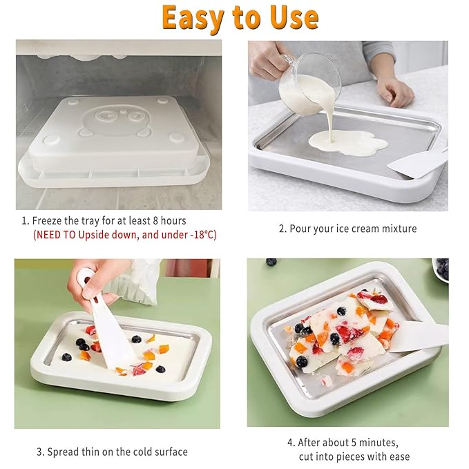 Instant Homemade Rolled Ice Cream Maker ❄