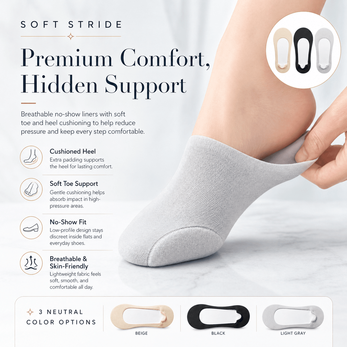 Invisible Pain Relieving Cushion Socks
