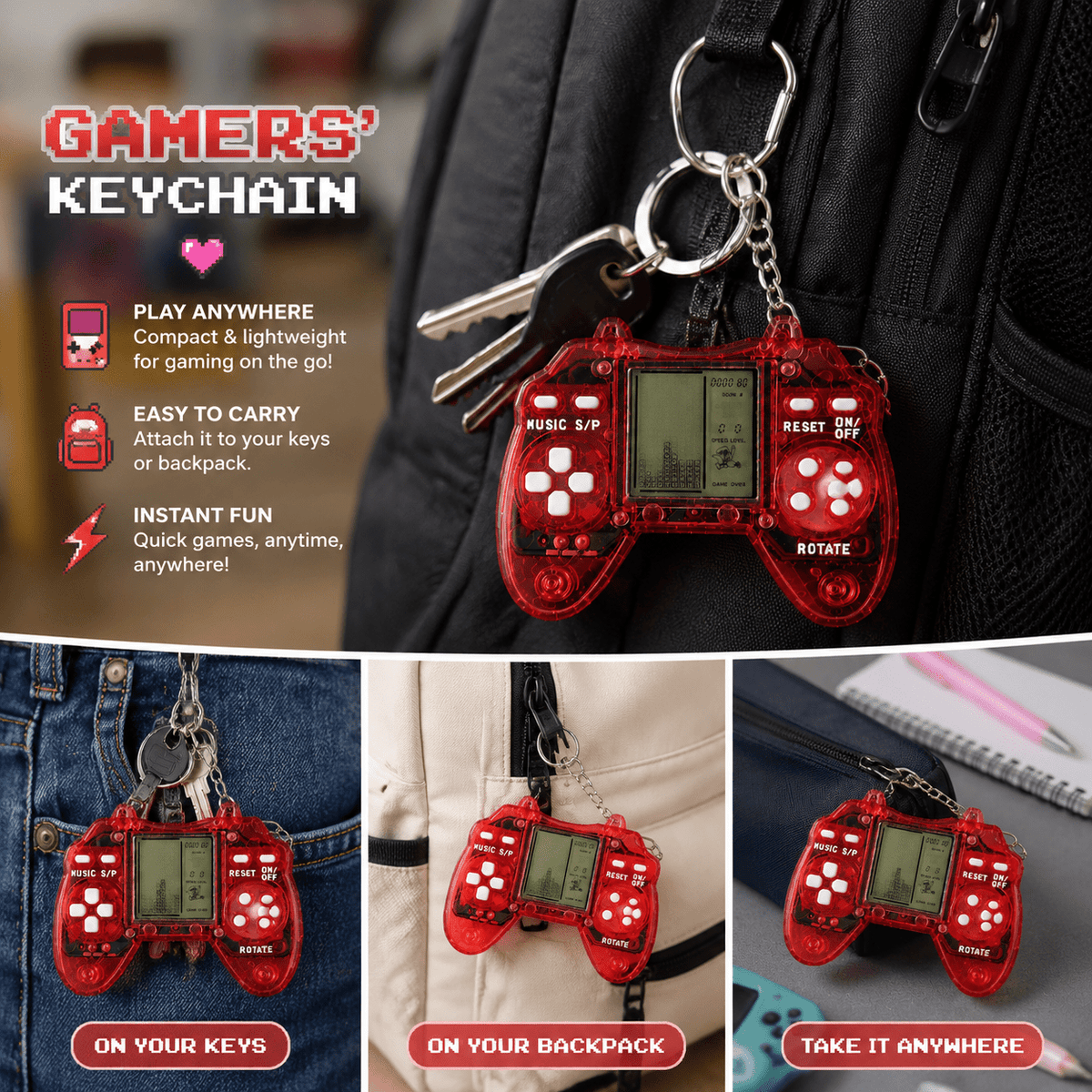 Mini-Arcade Cute Keychain